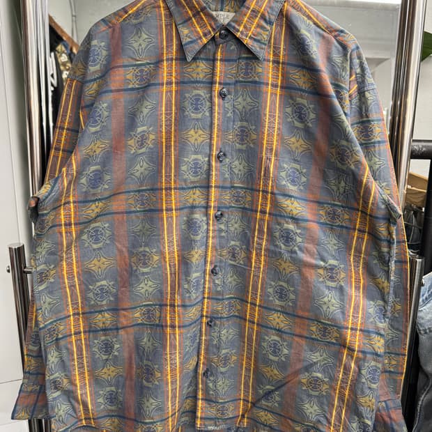 SIMPLE LIFE 빈티지 패턴 긴팔셔츠