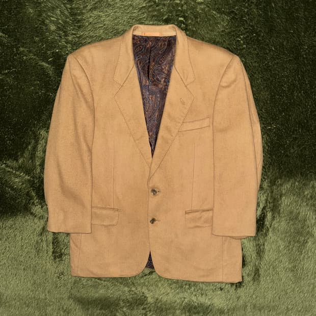 재패니즈 퓨어 캐시미어 페이즐리 라이닝 블레이저 자켓