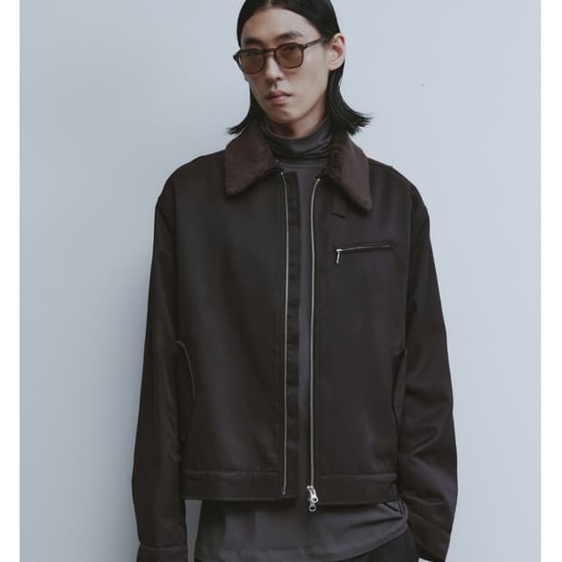 L) 24fw 유스 폭스 셔링 카라 블루종