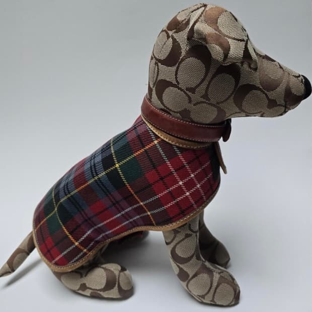 Rare Coach Signature Stuffed Dog