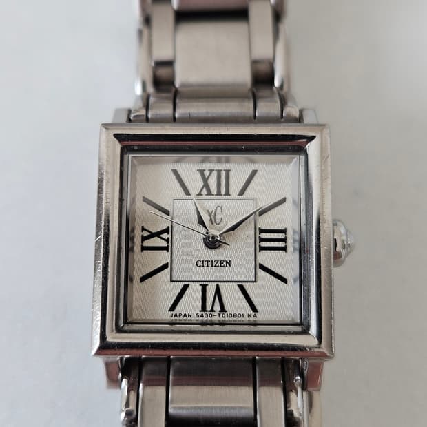 빈티지 시티즌 XC 사각 메탈 여성시계