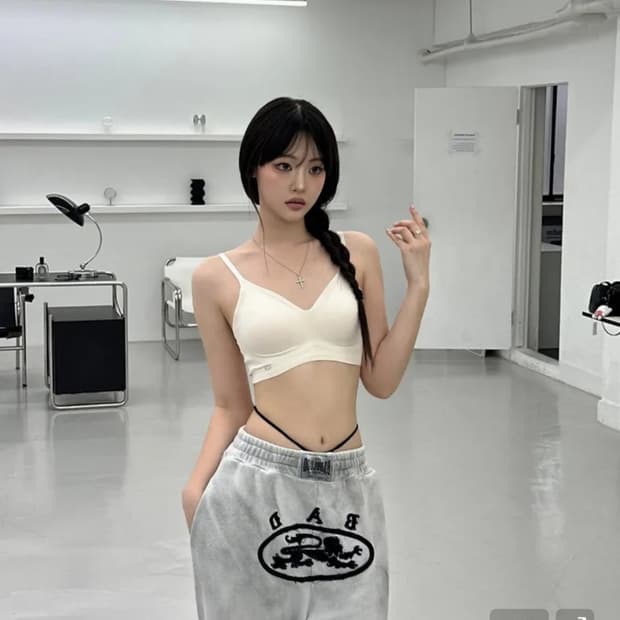 (새상품) 배드블러드 라이온패치 2way 커브드 조거팬츠