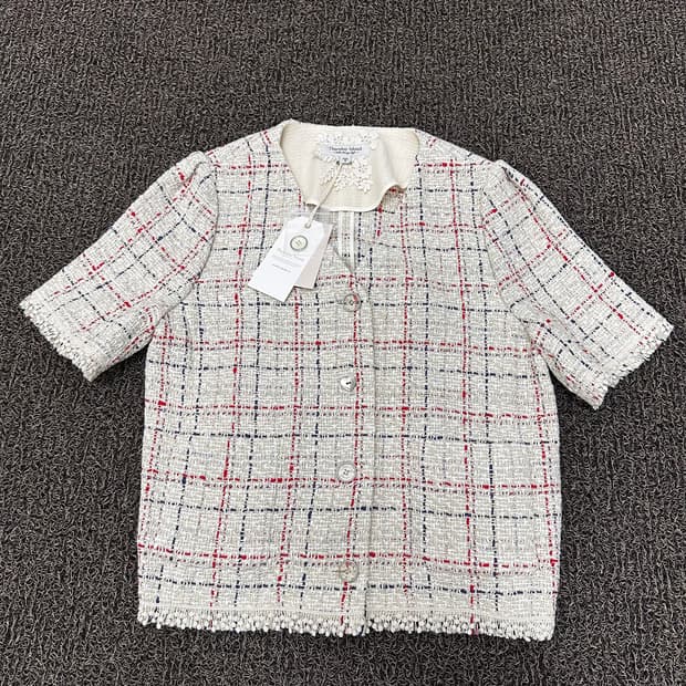 [새상품] Thursday Island 써스데이아일랜드 트위드 반팔 자켓