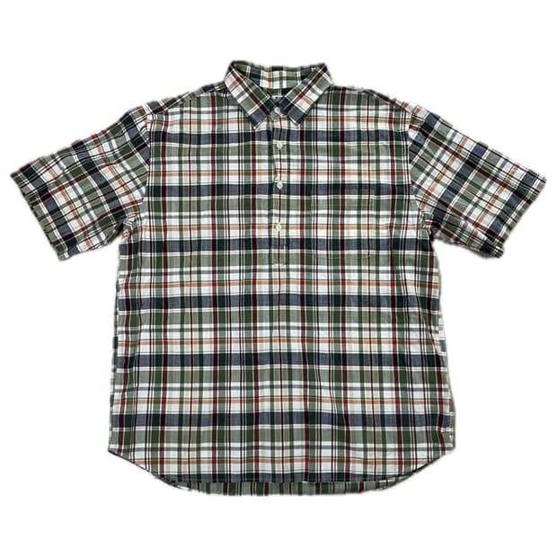 Uniqlo 그린 오렌지 반팔 셔츠
