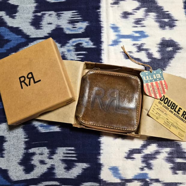 RRL 더블알엘 남녀공용 스웨이드 반지갑