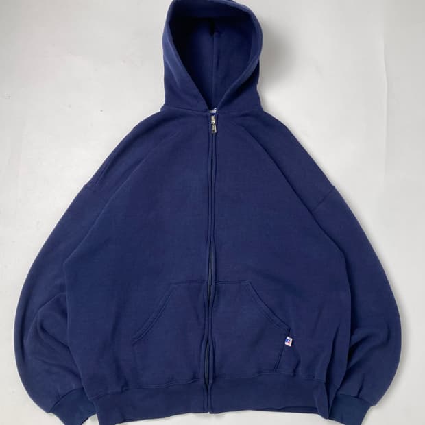 90s Russell Zip Up Hoodie (navy)