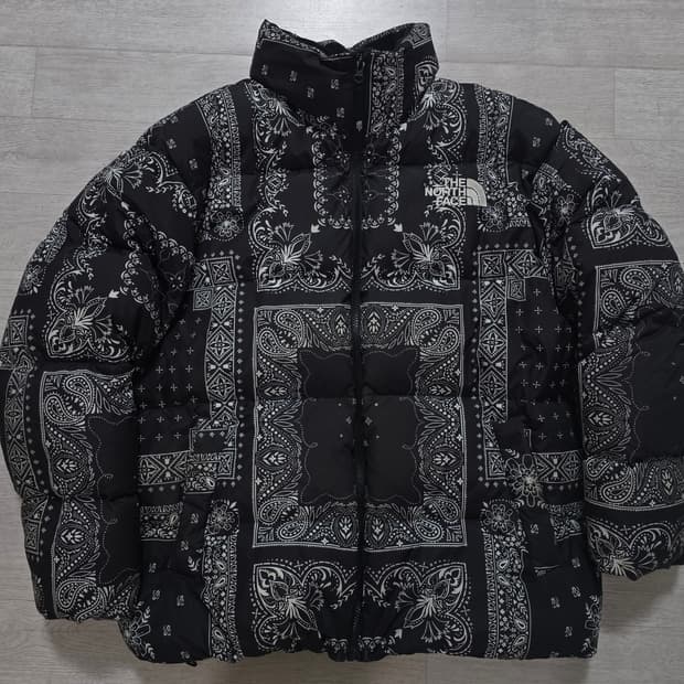 (정품) 노스페이스 페이즐리 반다나 눕시 패딩 L (명품 숏패딩 슈프림 