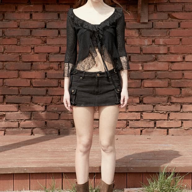 페인오어플레져 DAHLIA CARDIGAN_black