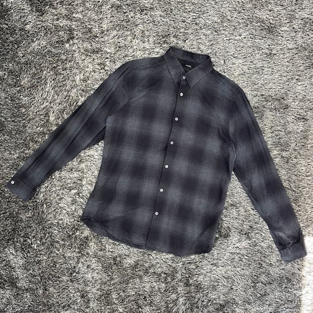 띠어리 남성 체크 셔츠 (M)
