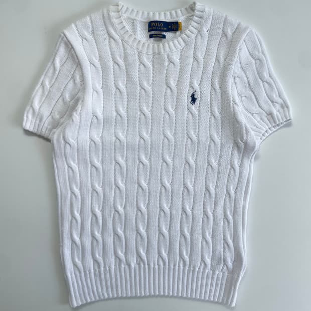 Polo 폴로 랄프로렌 현행QR 우먼스 케이블 반팔니트