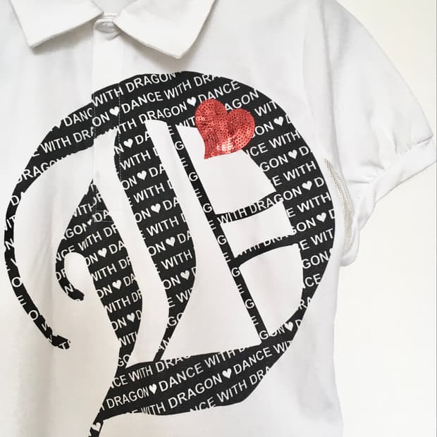 DANCE WITH DRAGON y2k Polo top