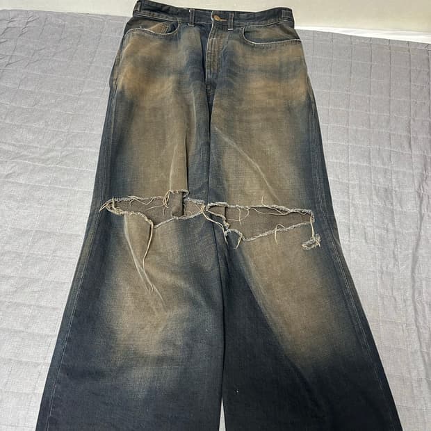 [S] 발렌시아가 스케이터 데님 진 팬츠 다크 블루