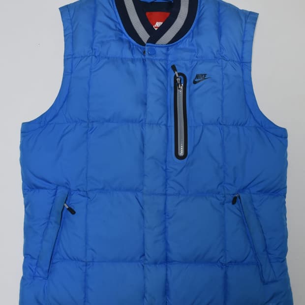 나이키 블루 패딩 조끼 (사이즈 M 95)