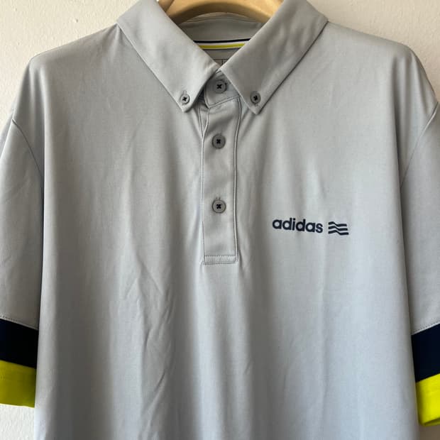 아디다스 남성 그레이 기능성 카라반팔티셔츠