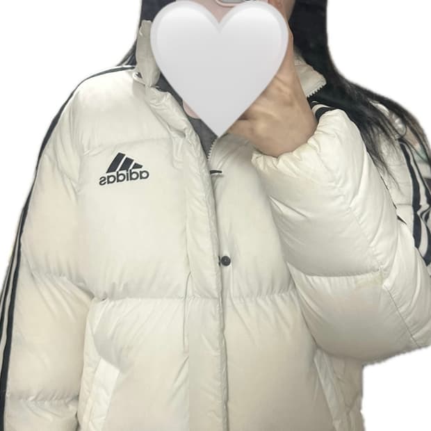 아디다스 숏패딩 화이트 adidas