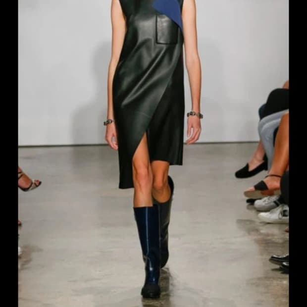 Balenciaga 발렌시아가 런웨이 레더 드레스 (원피스)