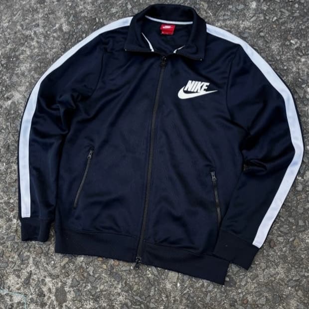 나이키 블랙 트랙탑 져지집업 95/M