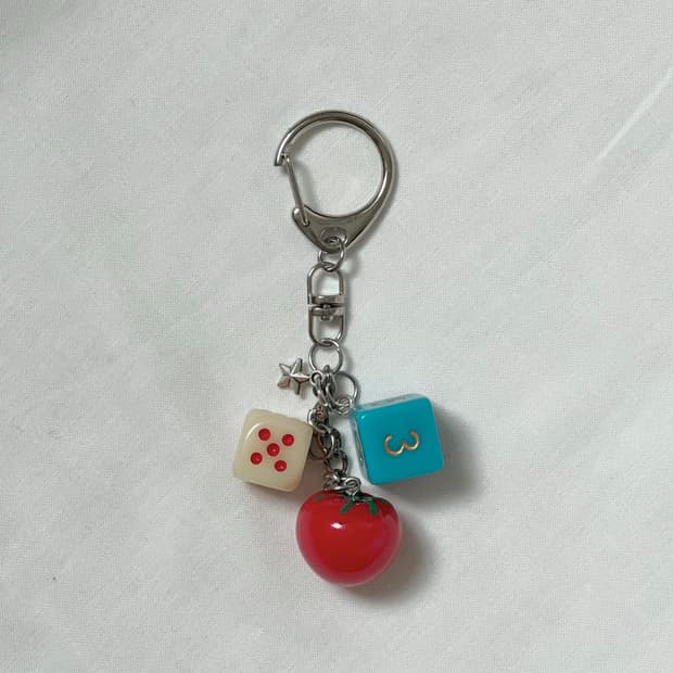 tomato cube keyring