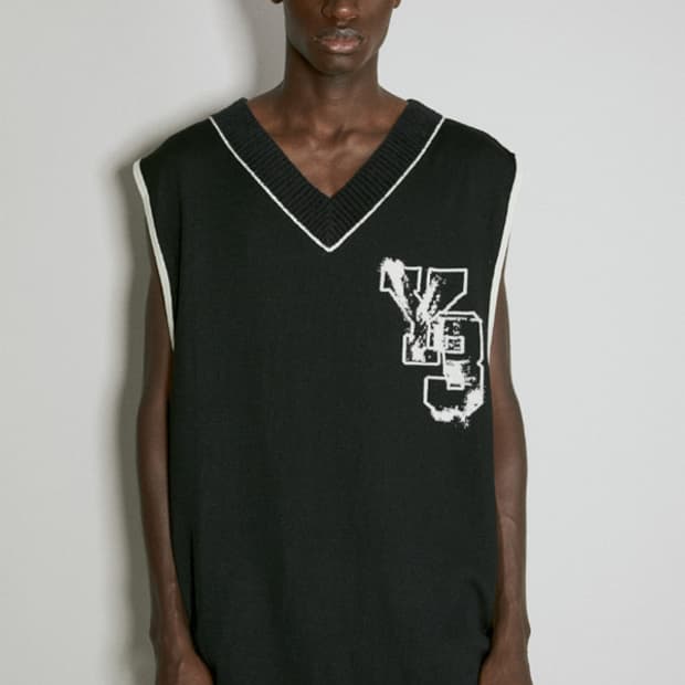 Y-3 로고 니트 베스트