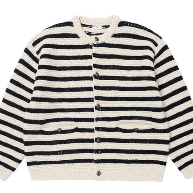 STU 스트라이프 가디건