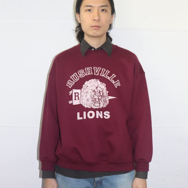 와일드 동키 라이온 그래픽 스웨트셔츠