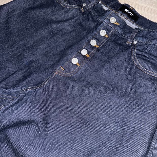 INSAIT 5버튼 데님 배기 팬츠 M