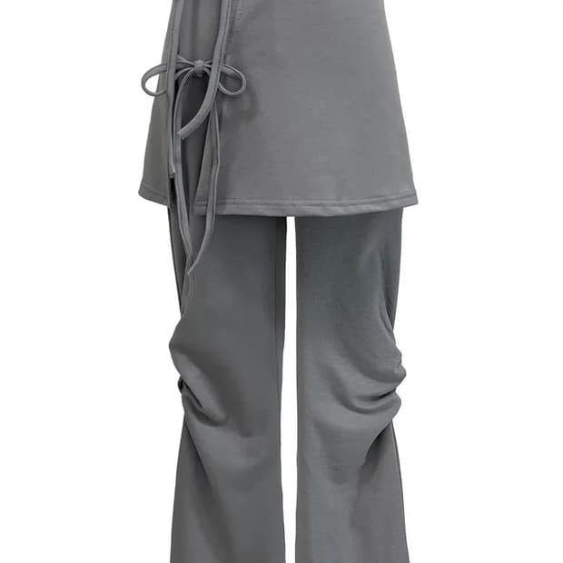 택제거x 새상품) 벨리아르 스트랩 스커트 팬츠 세트 고프코어 오호스깔