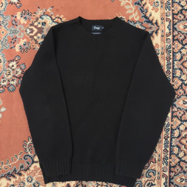드레익스 Black Brushed Shetland Crew Neck 