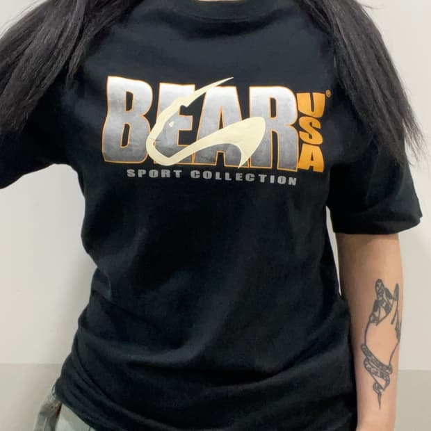 90s Bear USA 빅 로고 반팔 티셔츠