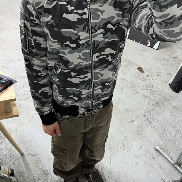 vtg camouflage ma-1 jacket