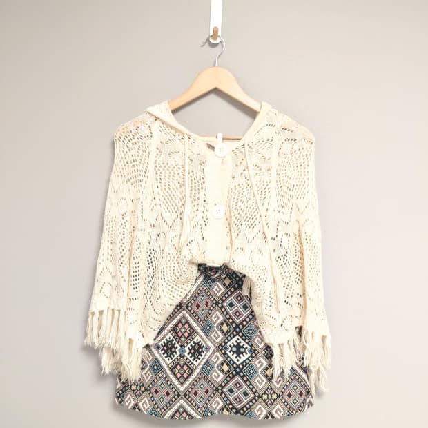 보호시크 자카드 미니스커트