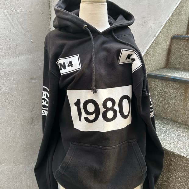 *rare* 2000s 스투시 올드스쿨 프린팅 블랙 후드티