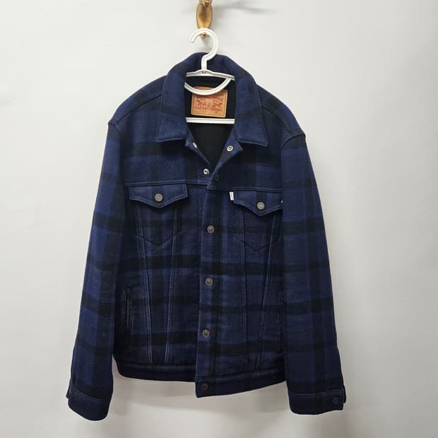 리바이스 울 트러커 체크자켓 L