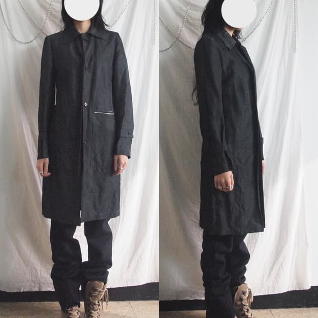 코스튬내셔널 아티저널 인디고워시 린넨 코트