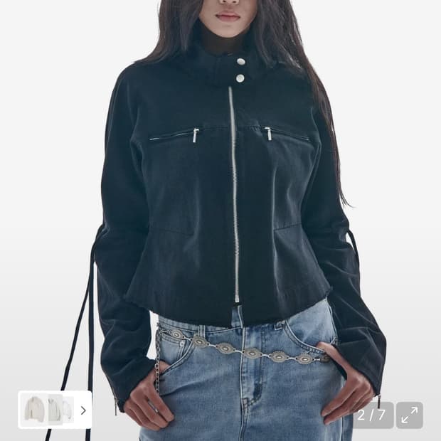 플레이스 스튜디오 워싱 코튼 집업 자켓