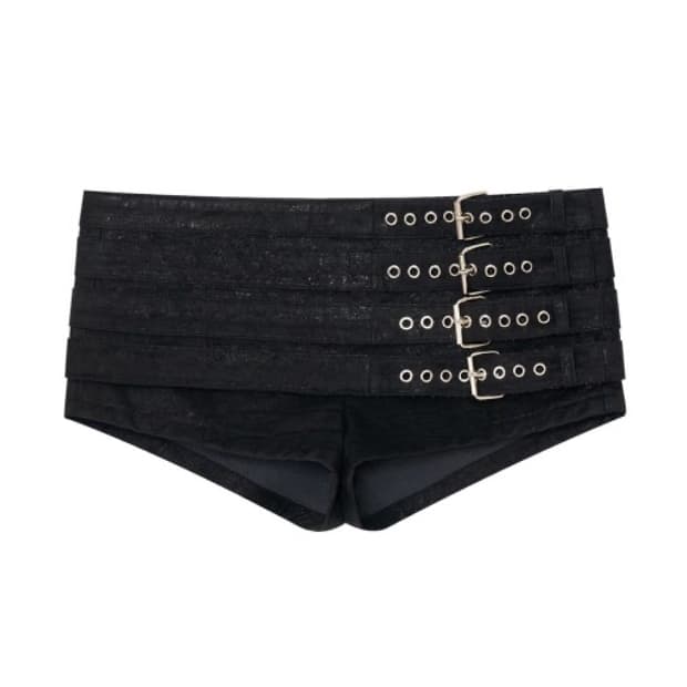 본네 Belted micro shorts (Black)