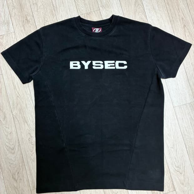 바이젝 퍼펙트 특양면 빅로고 머슬핏 반팔 티셔츠 검정 L