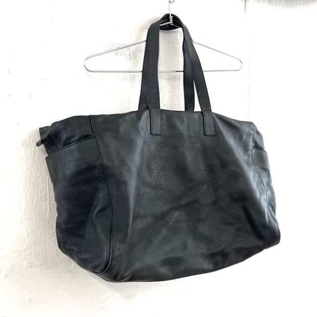 알렉산더 맥퀸 스컬 레더 빅 숄더백