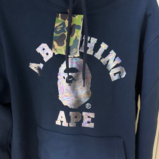 베이프 오로라 컬리지 후드티