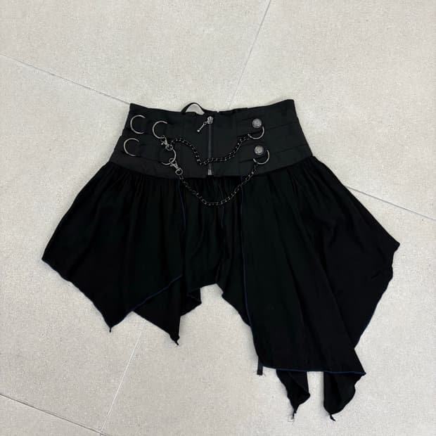 펑크 레이어드 스커트