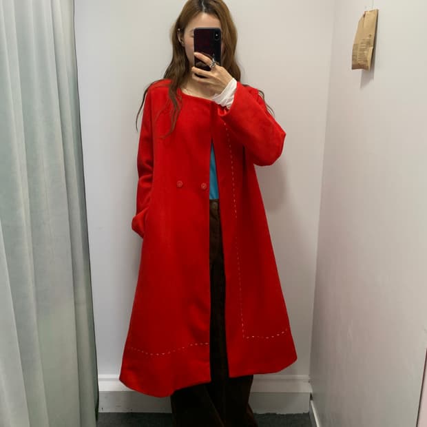 레드 칼라리스 롱코트