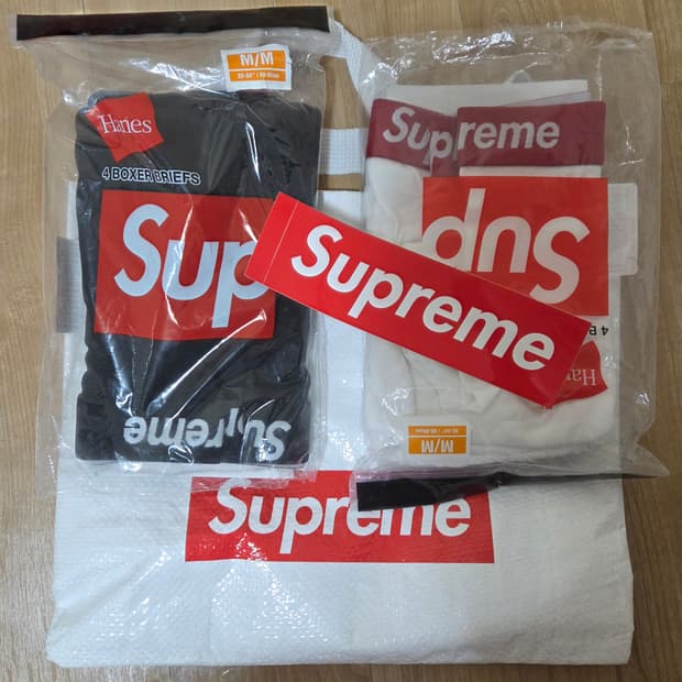 슈프림 복서 브리프 팬티 M (흰2장+검2장=총 4장)