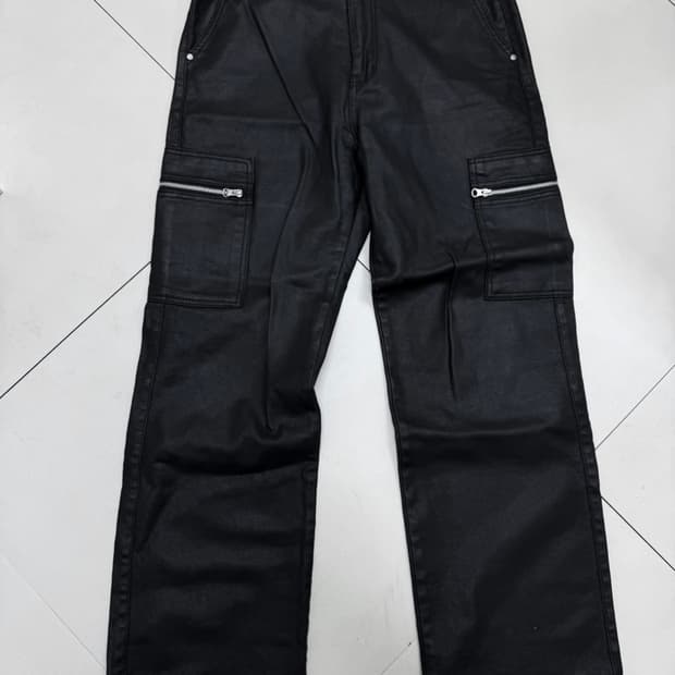 파브레가 카본 지퍼 세미 와이드 코팅 왁스 카고 팬츠