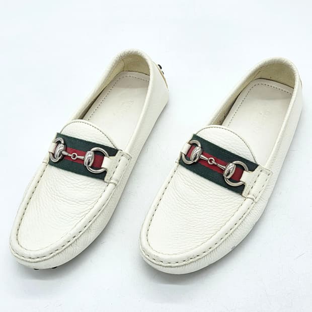  구찌 265309 홀스빗 우먼스 드라이빙슈즈 화이트 (36) 