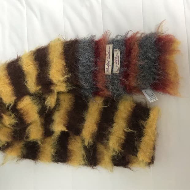 락피쉬웨더웨어 머플러 목도리 브라운 옐로우