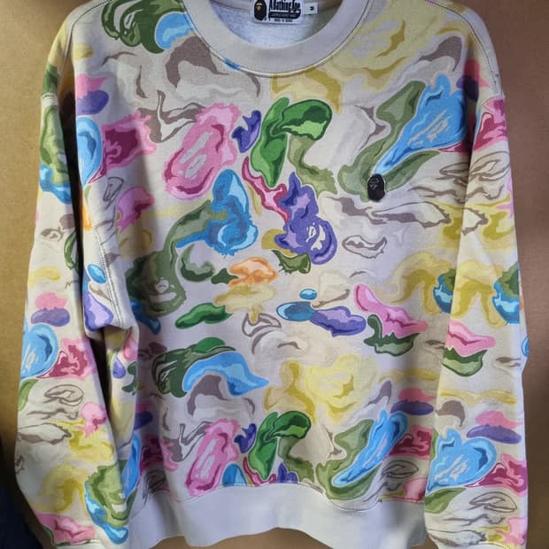 베이프 남성 기모 맨투맨 