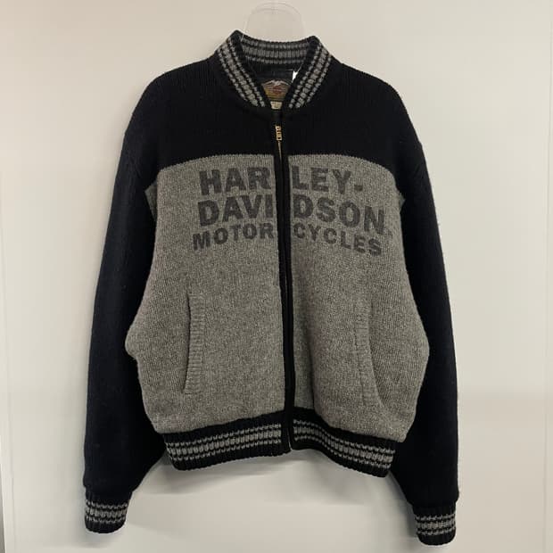 90s 할리 데이비슨 스펠아웃 울 니트점퍼