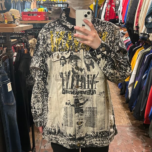 [HI]  아소스 데님 자켓 블랙&화이트