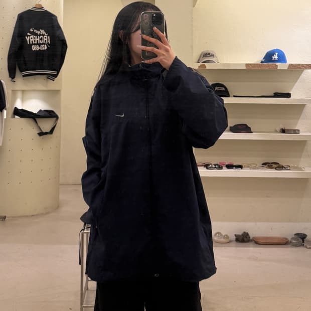 나이키 네이비 미니 스우시 윈드브레이커 U739