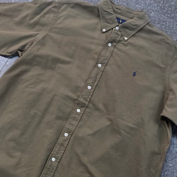 POLO 폴로 카키 반팔셔츠